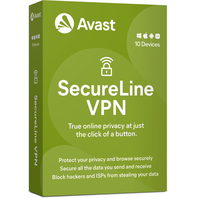 Avast SecureLine VPN Multi-device up to 10 device 2Y