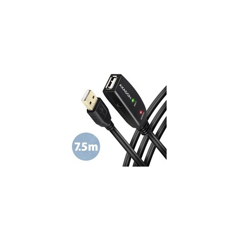 AXAGON ADR-207, USB 2.0 A-M - A-F aktivní prodlužovací / repeater kabel, 7.5m
