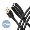 AXAGON ADR-207, USB 2.0 A-M - A-F aktivní prodlužovací / repeater kabel, 7.5m