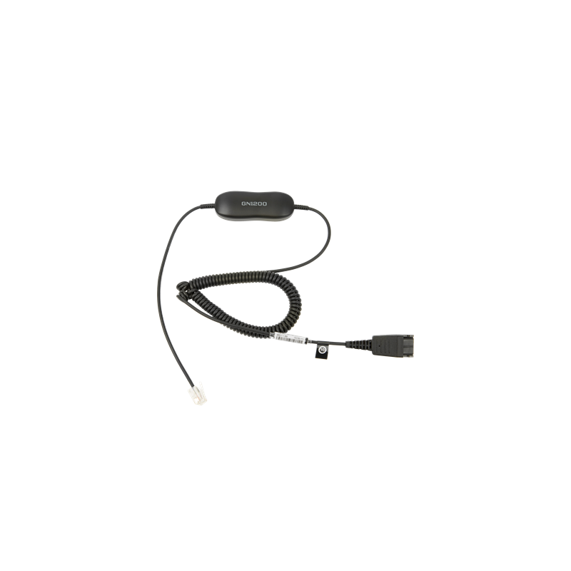 Jabra Smart Cord, QD-RJ9/10, 0,7-2m, coiled