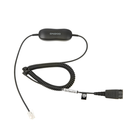 Jabra Smart Cord, QD-RJ9/10, 0,7-2m, coiled