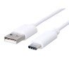 kabel C-TECH USB 2.0 AM na USB-C (AM/CM), 1m, bílá