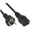 PremiumCord kabel síťový k počítači 230V 16A 3m IEC 320 C19 konektor