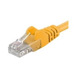 PremiumCord Patch kabel UTP RJ45-RJ45 CAT6 1m žlutá