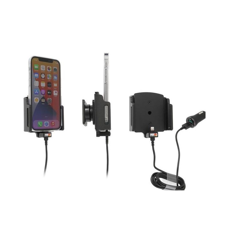 Brodit držák do auta na Apple iPhone 12/12 Pro, nastavitelný (70-83mm), 2xUSB, nab. z cig. zap.