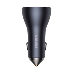 Baseus CGJP010013 Nabíječka do Auta Triple Quick Charger USB/USB-C/USB-C 65W Dark Grey