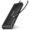 AXAGON HUE-F7C, 7x USB 3.2 Gen 1 ALU FLAT CHARGING hub, micro USB napájecí konektor, kabel USB-C 30cm