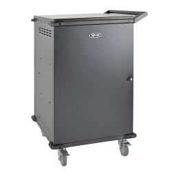 Nabíjecí stanice pro více zařízení, 36 zásuvek Schuko 230V, vozík, černá