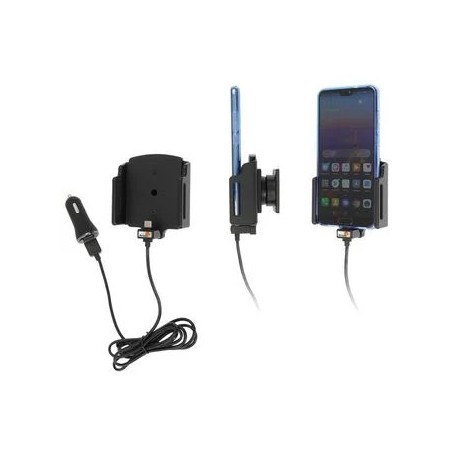 Brodit držák do auta nastavitelný s USB-C a nabíjením z cig. zap./USB QC3.0 š. 70-83 mm, tl. 2-10mm