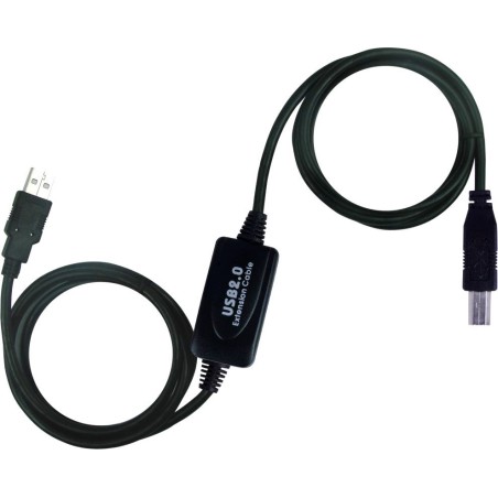 PremiumCord USB 2.0 repeater a propojovací kabel A/M-B/M 10m