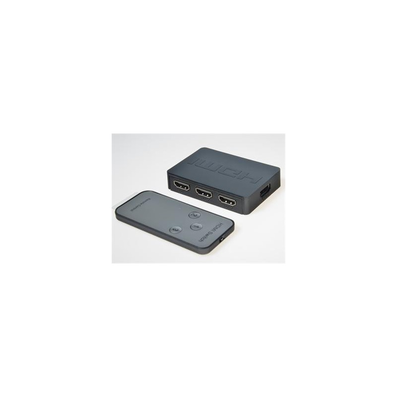 PremiumCord HDMI switch 3:1 plastový,dálkové ovl.
