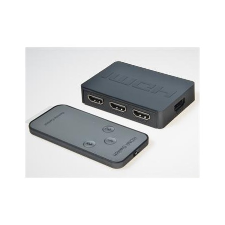 PremiumCord HDMI switch 3:1 plastový,dálkové ovl.