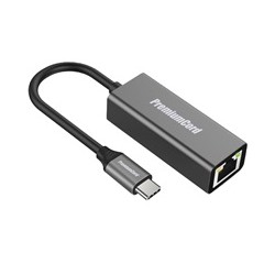 PremiumCord převodník USB-C na Gigabit konektor RJ45