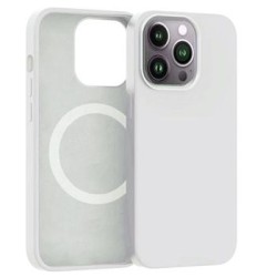 ER POWER Silikonový kryt CARNEVAL SNAP pro iPhone 14 Pro Max s MagSafe - bílá