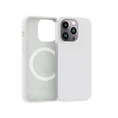ER POWER Silikonový kryt CARNEVAL SNAP pro iPhone 14 Pro Max s MagSafe - bílá