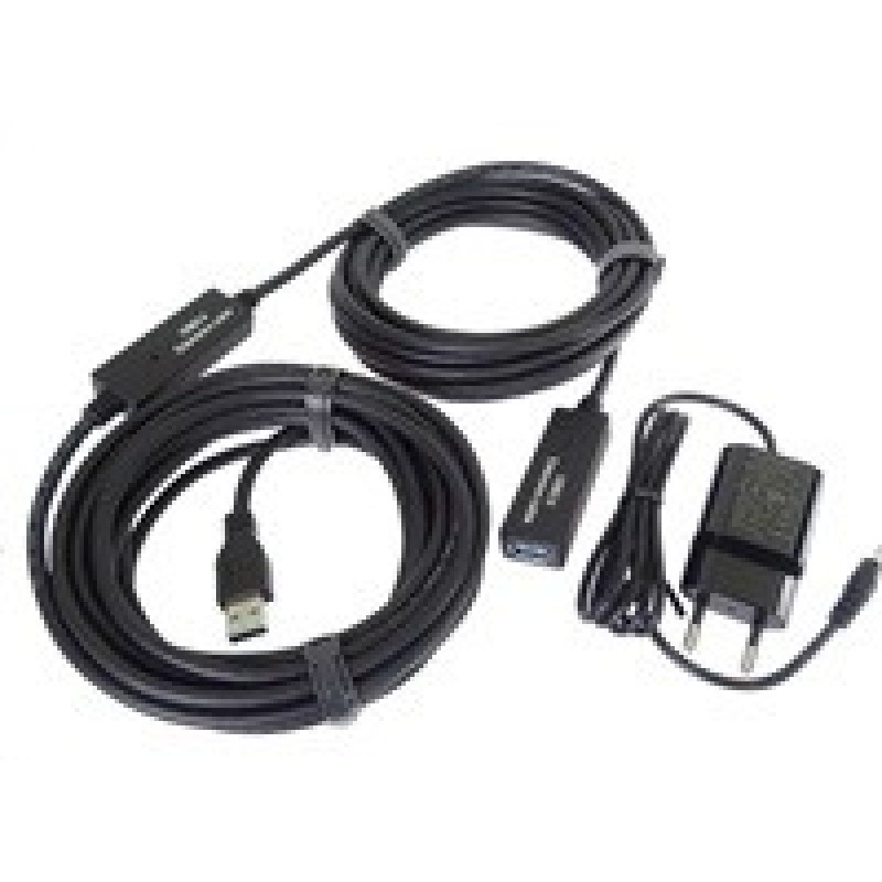 PremiumCord USB 3.0 repeater a prodlužovací kabel A/M-A/F 10m