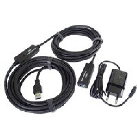 PremiumCord USB 3.0 repeater a prodlužovací kabel A/M-A/F 10m
