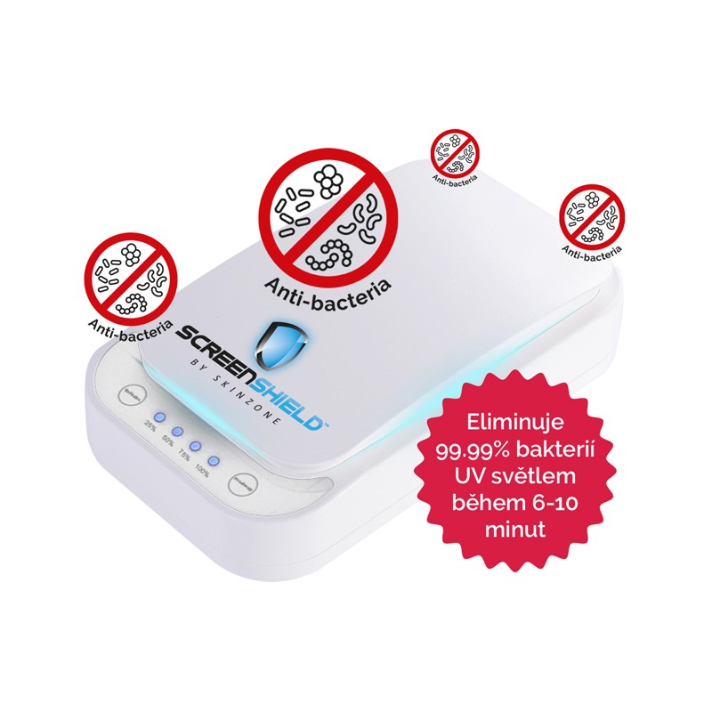 Screenshield™ UV sterilizátor pro mobilní telefony a drobné předměty (bílá)
