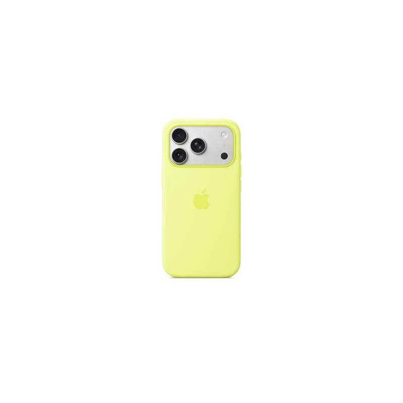 iPhone 17 Pro Silicone Case with MS – Neon Yellow