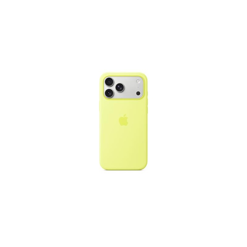 iPhone 17 Pro Max Silicone Case with MS–Neon Yell.