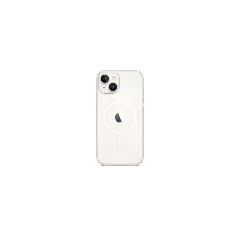 iPhone 14 + Clear Case with MagSafe