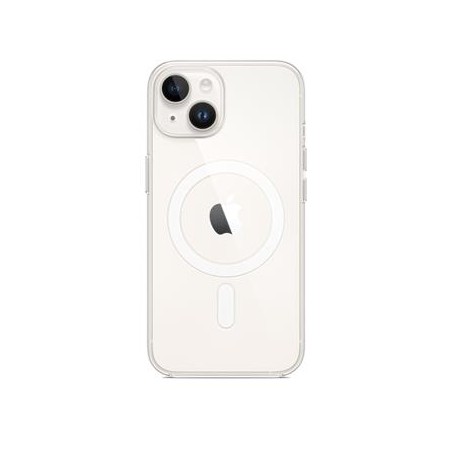 iPhone 14 + Clear Case with MagSafe