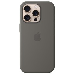 iPhone 16 Pro Silicone Case with MS - Stone Gray