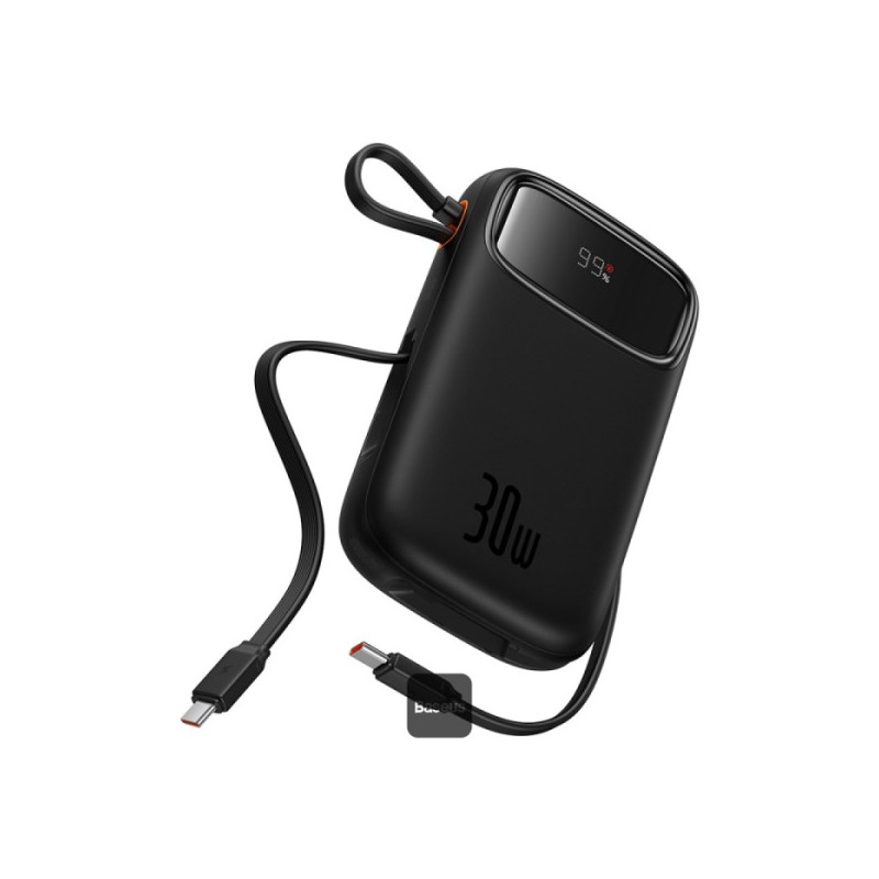 Baseus power banka Qpow 10000mAh 30W černá s USB-C kabelem