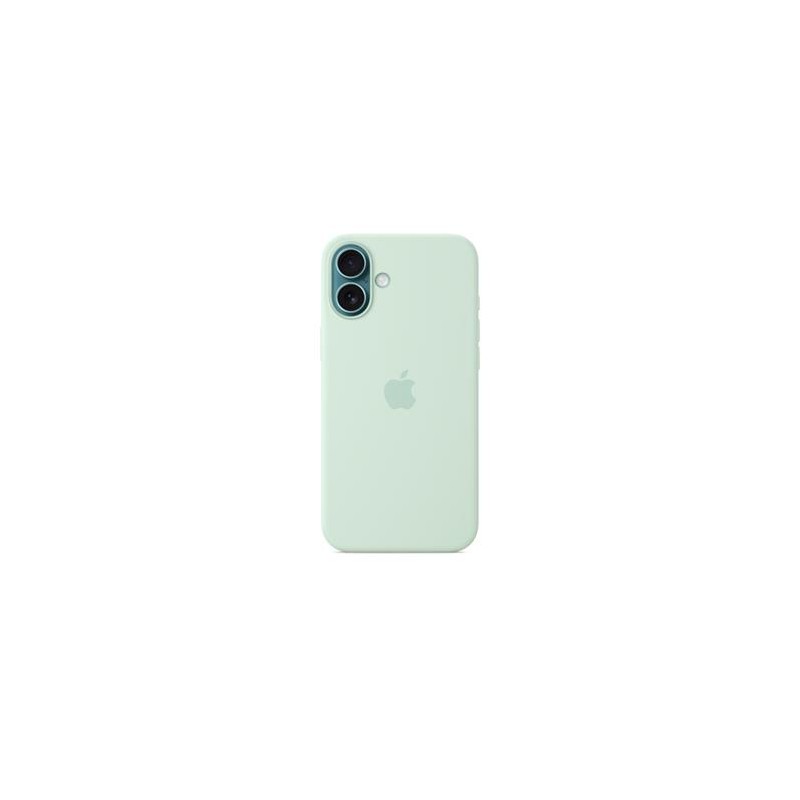 iPhone 16 Plus Silicone Case with MS - Aquamarine