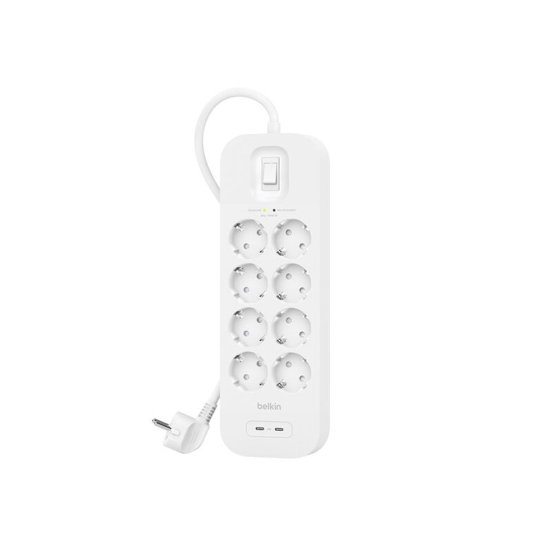 Belkin Surge strip 8 zásuvek, 2x USB-C v2