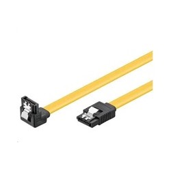 PREMIUMCORD Kabel SATA 3.0 datový 50cm lomený 90°, kovové západky