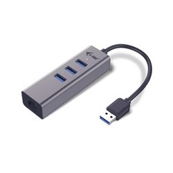 i-tec USB 3.0 Metal HUB 3 Port + Gigabit Ethernet Adapter
