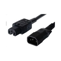 PREMIUMCORD Kabel napájecí 230V prodlužovací 2m (konektory IEC320 C14 - C15)
