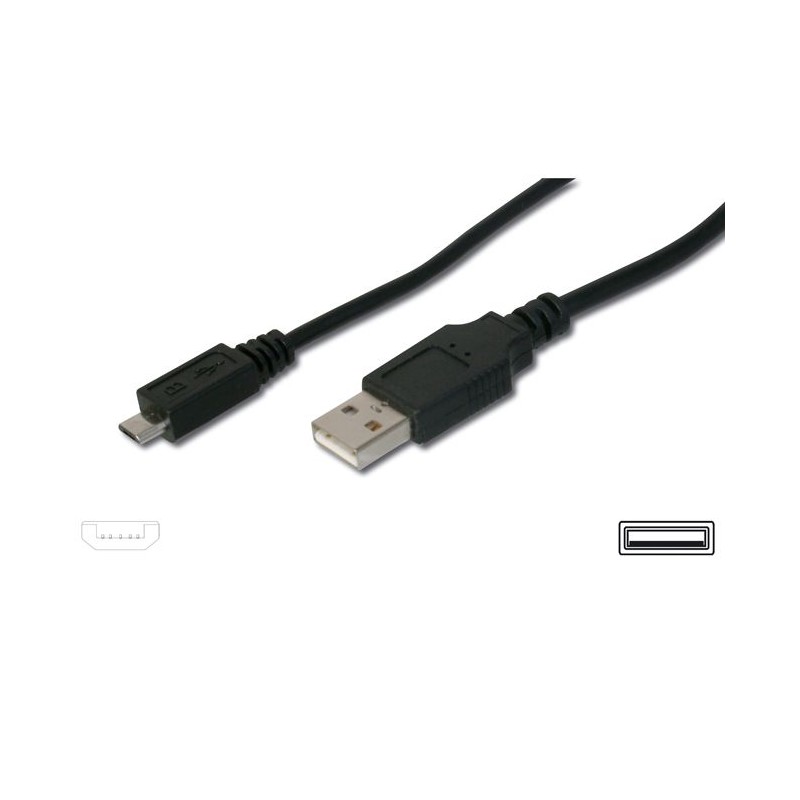Kabel micro USB 2.0, A-B 0,75m,pro rychlé nabíjení