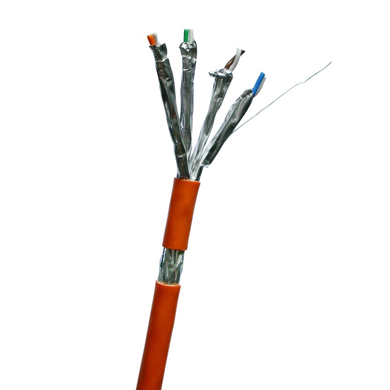 DATACOM S/FTP drát CAT7 LSOH 100m oranžový