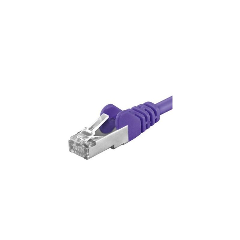 Premiumcord Patch kabel CAT6a S-FTP, RJ45-RJ45, AWG 26/7 1m, fialová
