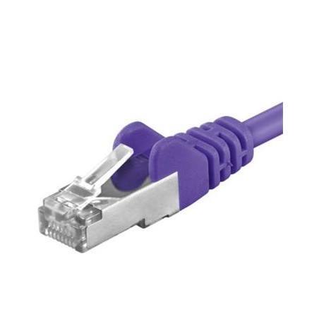 Premiumcord Patch kabel CAT6a S-FTP, RJ45-RJ45, AWG 26/7 1m, fialová