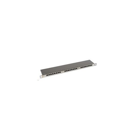19" patch panel Solarix 24xRJ45 CAT5E STP s vyvazovací lištou 0,5U SX24HD-5E-STP-SL