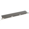 19" patch panel Solarix 24xRJ45 CAT5E STP s vyvazovací lištou 0,5U SX24HD-5E-STP-SL