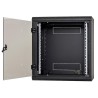 Nástěn.rack jednodílný 18U/495mm plech.dveře černý
