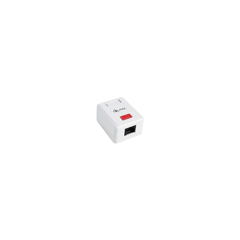 Zásuvka Solarix CAT5E UTP 1 x RJ45 na omítku bílá