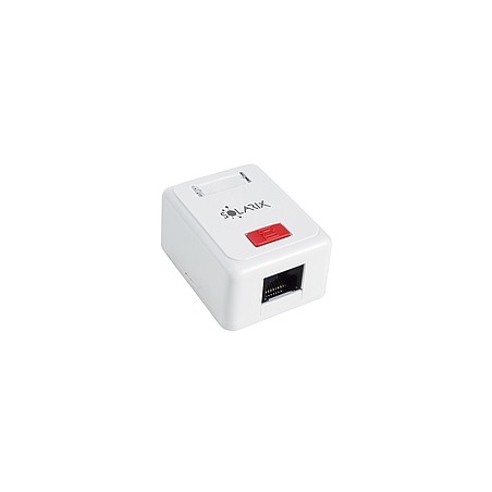 Zásuvka Solarix CAT5E UTP 1 x RJ45 na omítku bílá