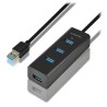 AXAGON HUE-S2B, 4x USB 3.0 CHARGING hub, micro USB nap. konektor, kabel USB-A 30cm