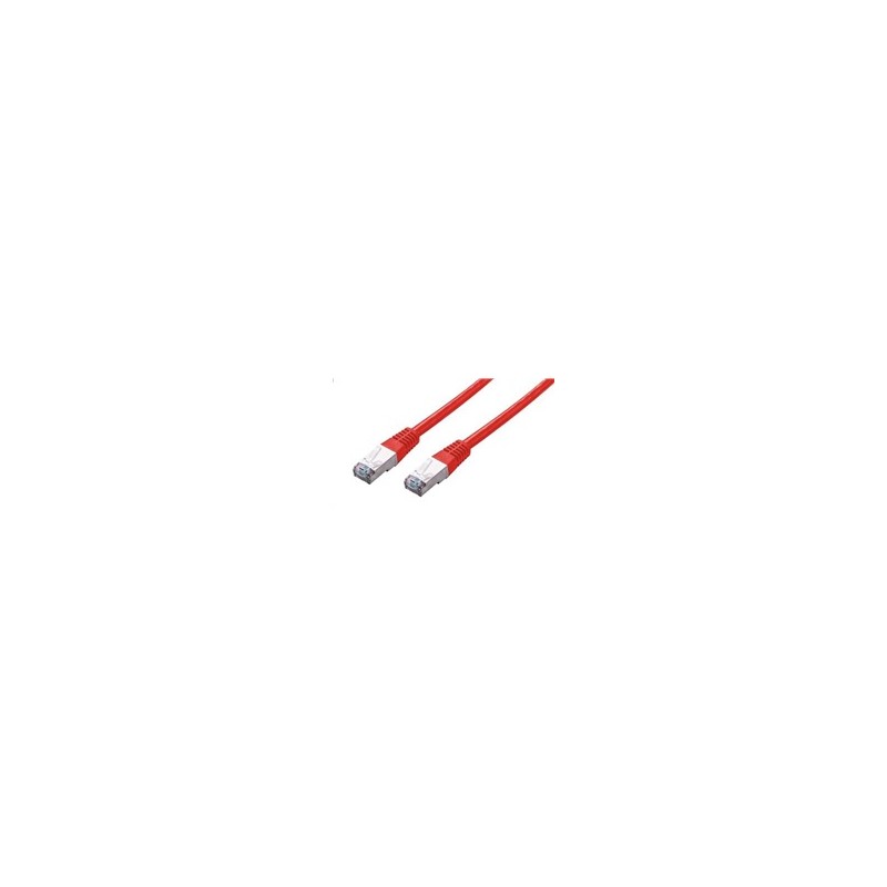 C-TECH kabel patchcord Cat5e, FTP, červený, 0,25m