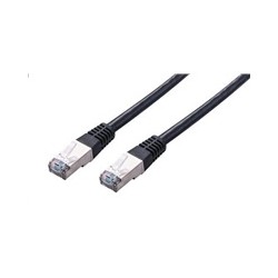 C-TECH kabel patchcord Cat5e, FTP, černý, 2m