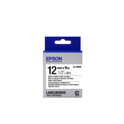 Epson Label Cartridge Strong Adhesive LK-4WBW Black/White 12mm (9m)