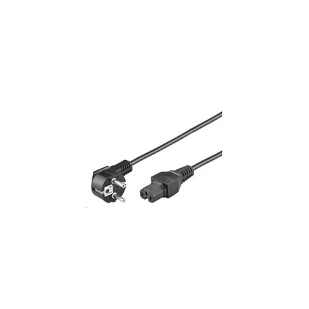 PREMIUMCORD Kabel síťový 230V k počítači 2m IEC 320 C15 konektor s drážkou