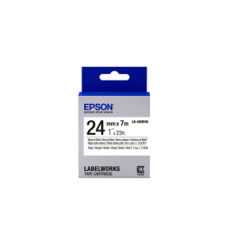 Epson LK-6WBVN, Consumables: Tapes, Vinyl Label Tape, White, Black, 24 mm, 7 m