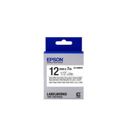 Epson Label Cartridge Vinyl LK-4WBVN Black/White 12mm (7 metres)