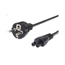 PREMIUMCORD Kabel napájecí 230V pro NTB 2m (3pin C5, trojlístek, "Mickey Mouse")
